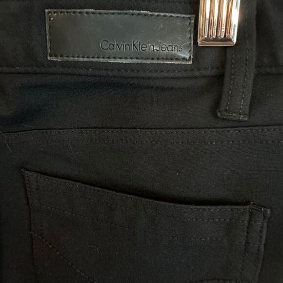 Calvin Klein Tailored Straight Leg Black Stretchy, Jeans, Size 10 - Picture 9 of 10